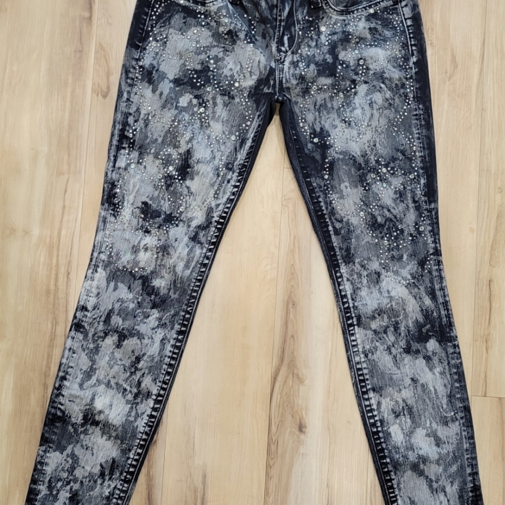 Jeans diamonds rerock by express black